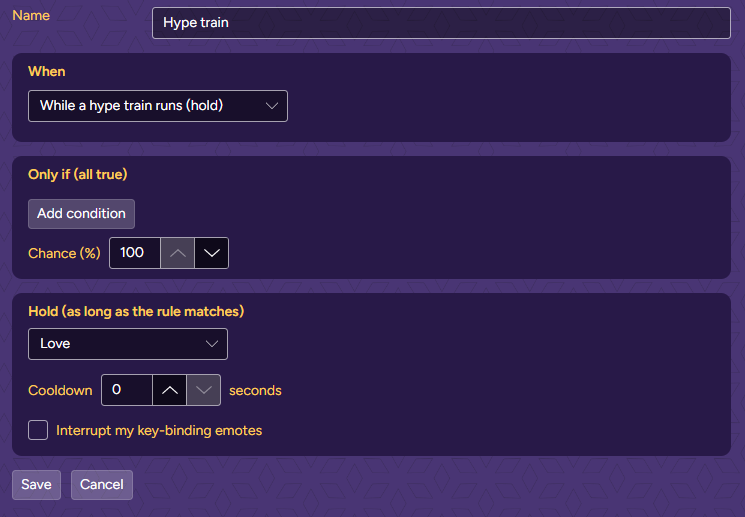 The Hype train hold rule